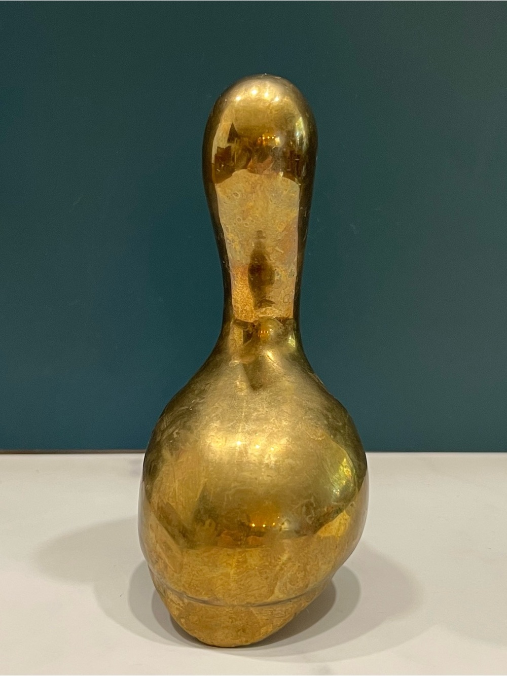 Vintage Brass Pelican Figurine Mid Century Modern Hollywood Regency Decor 6” - Picture 4 of 6